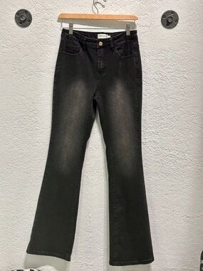 Molly Bracken Black Faded Flare Jeans